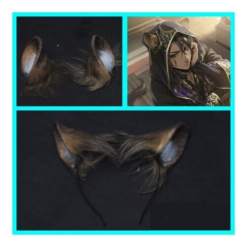 Twisted-Wonderland Leona Kingscholar Cosplay Ear Headwear Hairclip Hairband Cosplay Accessories Halloween Props Take pictures