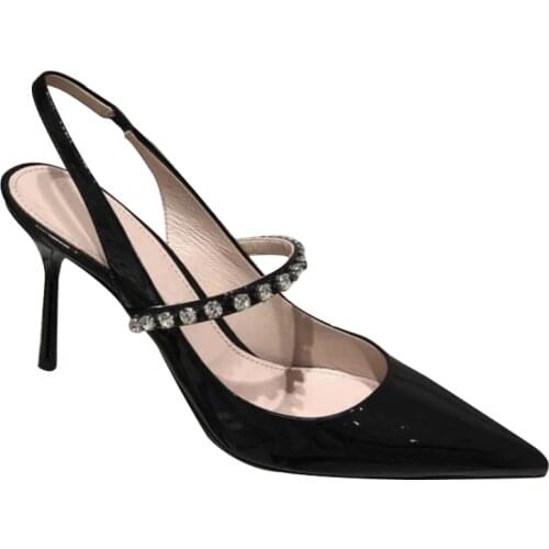 Tacones mujer Womens Pumps Crystal Glitter Diamond Gladiator thin high Heels black nude stiletto dress wedding party scarpin