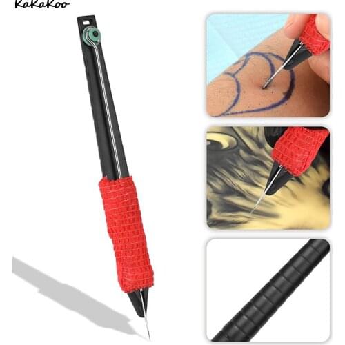 1Pc 3d Hand Poke And Stick Tattoo Manual Tool Pen Professional Diy Tattoo Tool Needles Accessories Tattoo Supplies