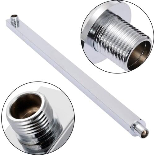 1Pcs 57cm Chrome Wall Mounted Rainfall Shower Head Extension Square Shower Arm Set For Shower Head Bathroom Accessories