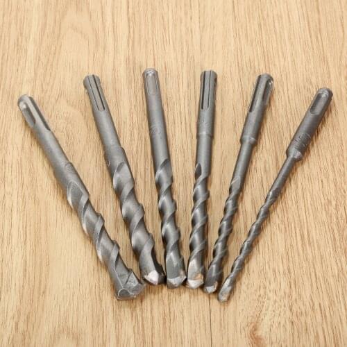 1Pc Diameter 6-16mm Cemented Carbide SDS Plus Twist Drill Bits for Concrete Masonary Granite Ceramic Tile Brick Stone Length 6""