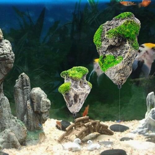 1PC Simulation Floating Rock Suspended Artificial Stone Aquarium Decor Fish Tank Decoration Floating Pumice Flying Rock Ornament