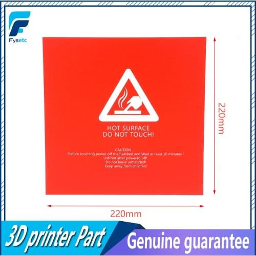 1pc Build Sheet Build Plate Tape 220x220mm Red Frosted Heated Bed For Wanhao i3 Anet A8 A6 Ender 5 Tarantula 3DPrinter Sticker