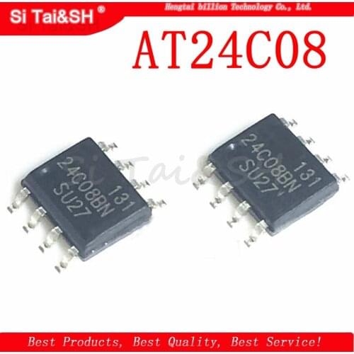 10PCS AT24C08 SOP8 AT24C08BN SOP 24C08 SOP-8 SMD new and original IC