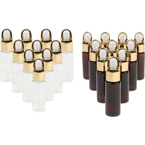 10x Refillable Empty Perfume Essential Oils Eye Dropper Bottles Vials Containers for Women Men Travel Retail Stores 20ml