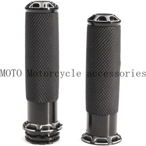 25mm Aluminum Black Motorcycle Handlebar Hand Grips For Harley Electronic Model/Touring 2008-12 13 2014 2015 Handle Grips 1 Pair