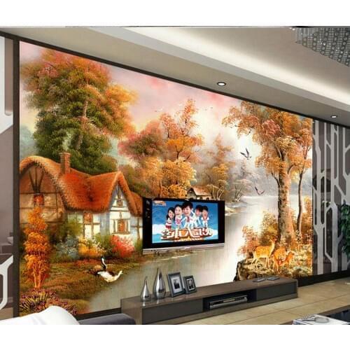 3d wallpaper for room Oil painting landscape Mural background wall living 3d wallpaper mural painting photos