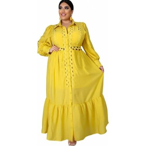 4XL 5XL Plus Size Autumn Winter Maix Dress Women Notched Neck Patchwork Long Dress Ruffle Elegant Night Party Dress Vestidos