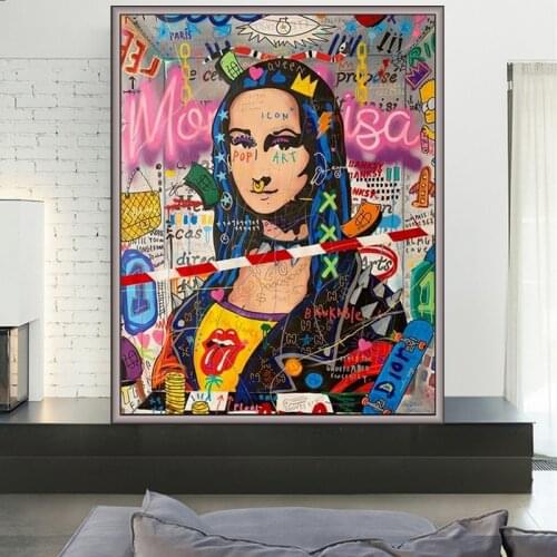 5D DIY Diamond Painting Graffiti Art Diamond Mosaic Mona Lisa Full Drill Cross Stitch Kits Embroidery Rhinestones Home Decor