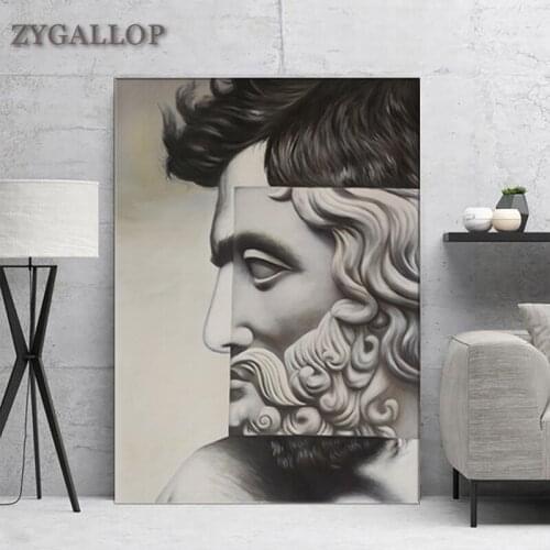 Abstract Man Statue Canvas Painting Nordic Wall Art Picture Home Decoration Cuadro Michelangelo David Vintage Posters and Prints