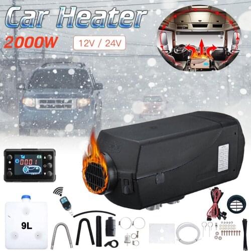 Car Diesel Heater Set Compact 12V 2KW Air Parking Heater Kit With Remote Control LCD Monitor for Motorhome Trucks