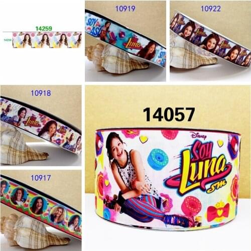 Free shipping 50 yards cartoon printed grosgrain ribbon 14057