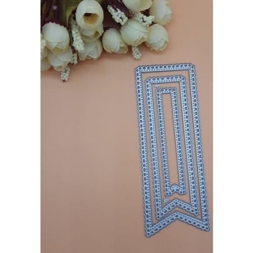 Tag Lable scallop Stitched Sewing line Cutting Dies Scrapbooking Dies Metal Embossing Stamps and die for Card Making DIY