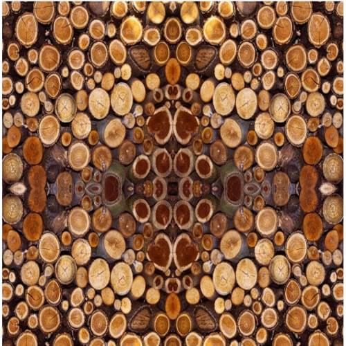 Wellyu Custom large fresco trees section tree rings wood 3d pvc thickened wear-resistant background wall tiles wallpaper