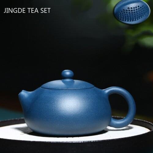 Yixing Tea Pots Ball Hole Filtration Purple Clay Teapot Beauty Kettle Raw Ore Handmade Teaware Chinese Tea Ceremony Gifts 210ml