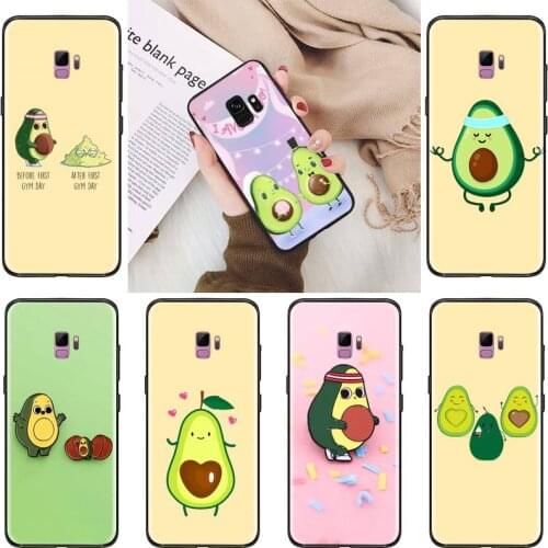 Cartoon aguacate kawaii Pattern Phone Case Cover For Samsung Galaxy S5 S6 S7 S8 S9 S10 S10e S20 edge plus lite