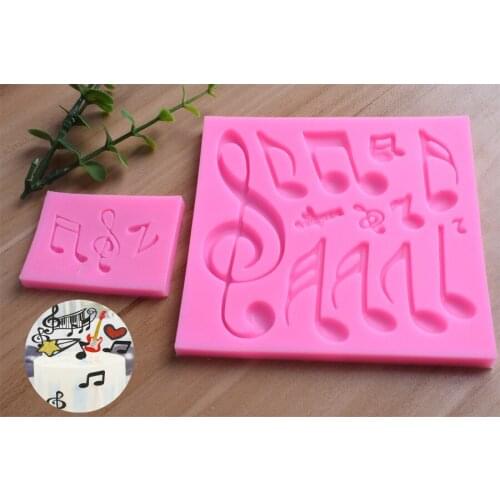 Two Types of Music Symbol Fondant Cake Silicone Mold DIY Baking Chocolate Clay Silicone Mold