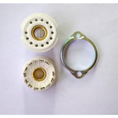 13pin GZC13-F ceramic nixie clock tube holder socket 13 PIN 13P for QS30-1 SZ-8 YS30-3 glow tube fluorescent tube