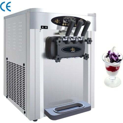Commercial Soft Ice Cream Machine 3 Flavors Desktop Ice Cream Maker Machine For Dessert Shop Ice Cream Machine 110V 220V