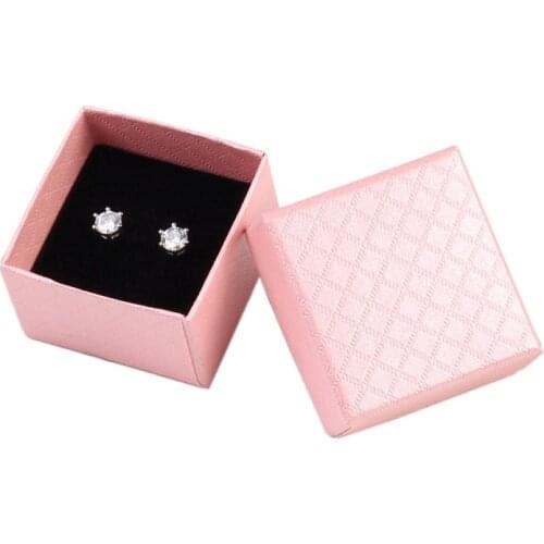 Wholesale 12pcs/lot Jewelry Box Pink Craft Box Gift Box for Earring Necklace Bracelt Rings Brooch Packing Display Dropshipping