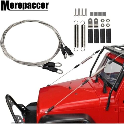 MEREPACCOR RC Car Modified Part Steel Rope for 1/10 RC Crawler Traxxas TRX-4 TRX4 Axial SCX10 D90 D110