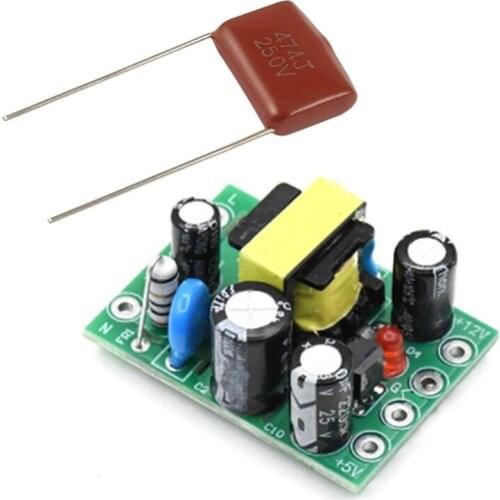 10 Pcs 250V 0.47UF 474J Metallized Polypropylene Film Capacitors with Xh-M299 Switching Power Supply Module