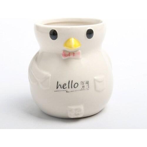 European-style cute cartoon chicken ceramic plant pots American home ceramic ornaments garden green plants ceramic flower pots