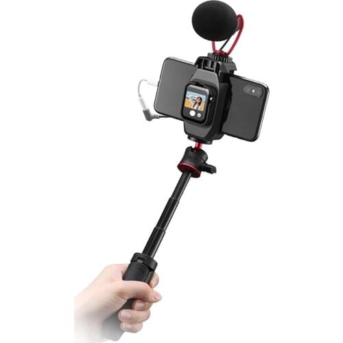 Mobile Phone Clip Holder Selfie Clip for Apple Watch Series 5 Vlog Tripod Mount with Cold Shoe