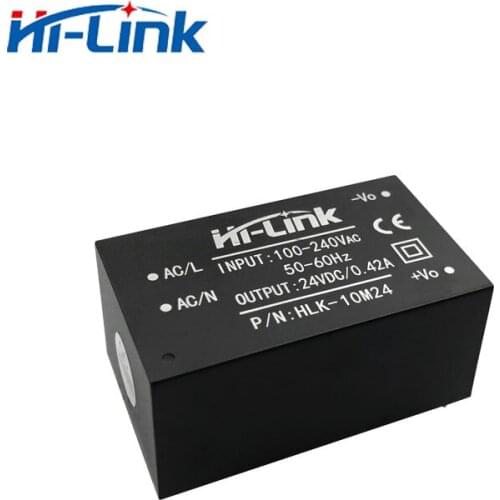 Free shipping 5pcs/lot AC-DC 90-245V HLK-10M24 24V10W intelligent household compact switching mini power supply module