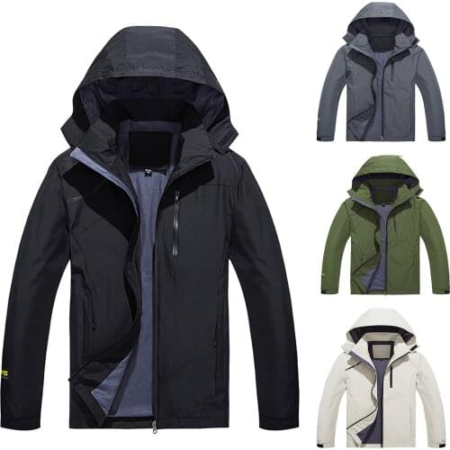 5XL Oversized Hooded Jackets Men Outdoor Climbing Camping Solid Jacket Corta Vento Masculino Long Sleeve Hoodie Windbreaker Male