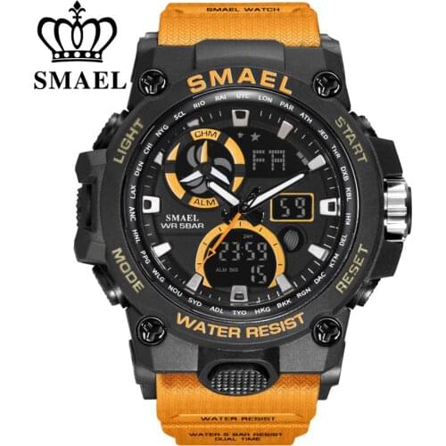 SMAEL Brand Sport Watch Men Military Army S Shock 50m Waterproof Wristwatches 8011 Fashion Mens Sports Watches Relogio Masculino