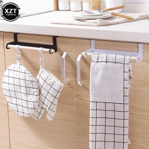 Bathroom Wood Towel Hanger Rack Bar Kitchen Cabinet Cling Film Rag Hanging Holder Organizer Toilet Roll Paper Holder Wall Shelf