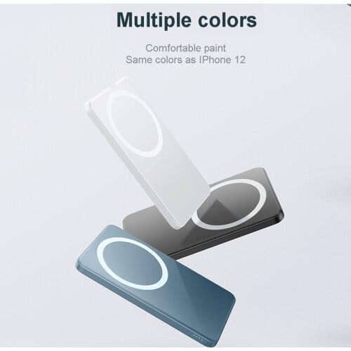 5000MAH Two-in-One Portable Magnetic Wireless Charger Power Bank For Iphone12 Pro Max, Xiaomi, Huawei and Other Smartphones