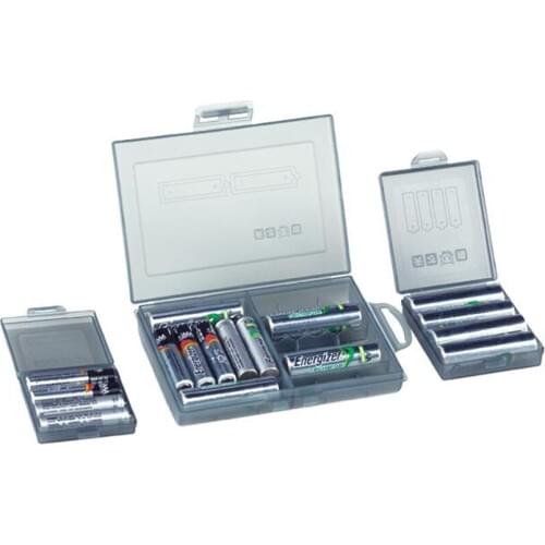 Transparent Hot Portable Hard Plastic Battery Case Holder Battery Storage Boxes for Batteries S/M/L