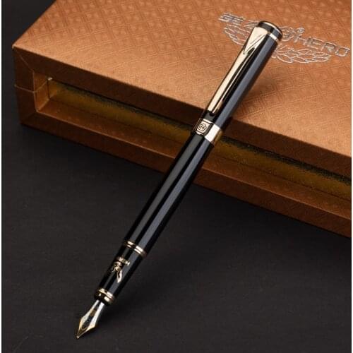 Luxury Senior Iridium Fountain Pen Hero 1078 0.5mm Nib Finance/Business Pen with Original Box Free Shipping