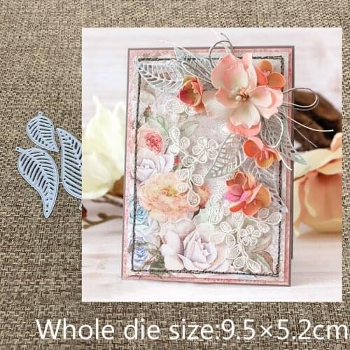 XLDesign Craft Metal Cutting Dies cut die 3pcs Hollow leaves decoration Scrapbooking Album Paper Card Craft Embossing Die Cuts