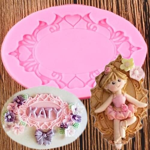 Frame Silicone Molds Fondant Mold Cake Decorating Tools Chocolate Gumpaste Candy Polymer Clay Moulds Cookie Baking Mould