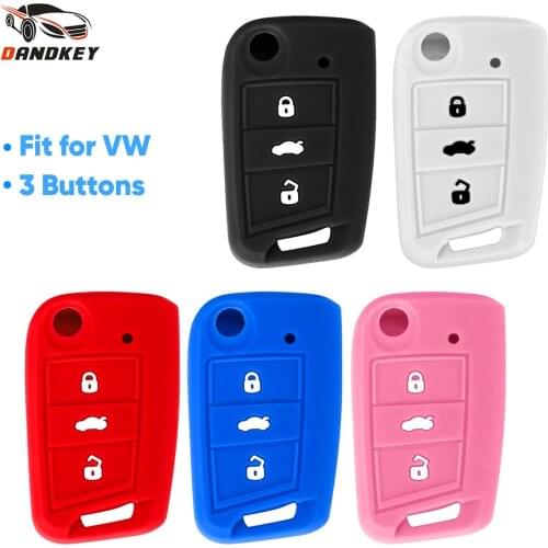 KEYYOU Silicone Key Case Key Cover For Volkswagen VW Golf 7 GTI R MK7 Tiguan 2017 For Skoda Octavia A7 For Seat Leon Ibiza Key