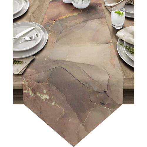 Marble Texture Modern Table Runner Wedding For Party Event Home Decoration Table Cover Mat Decor Accessories