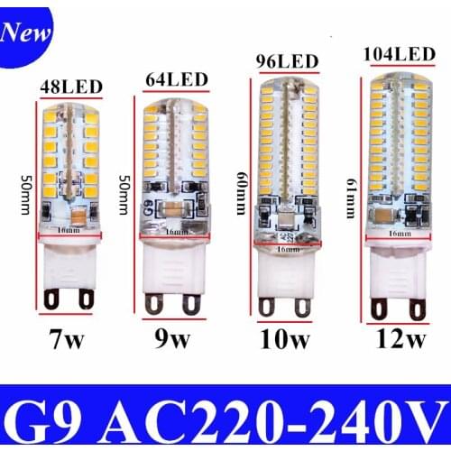 Hot Sale G9 LED Corn Lamp AC 220V 7W 9W 10W 12W SMD 2835 360 Degree Beam Angle Spotlight Chandelier Lamp