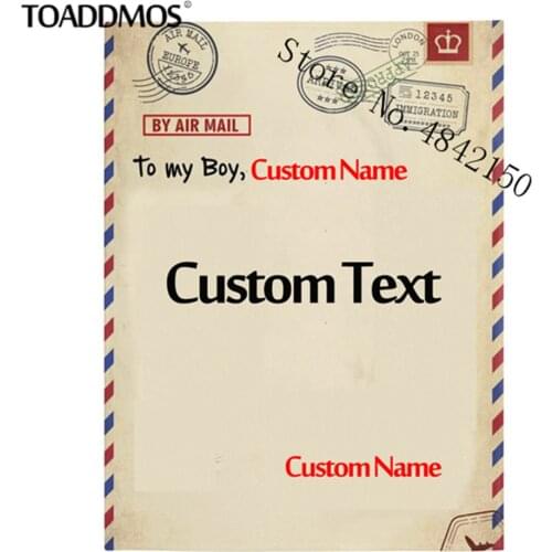 TOADDMOS Letter Letters To To My Daughter/Boys/Wife/Someone Express Love Blanket Custom Warm Plush Throw Blanket for Kids Adult