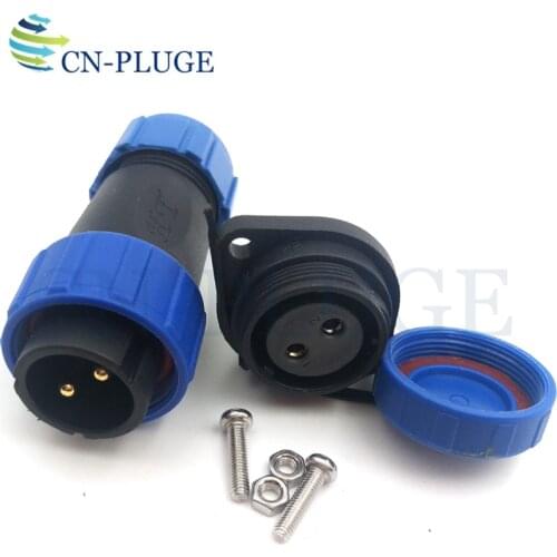 SP21 Waterproof Connector 2 3 4 5 6 7 8 9 12 pin Aviation Automotive LED Power Wire Connector Male Plug Female Socket IP68