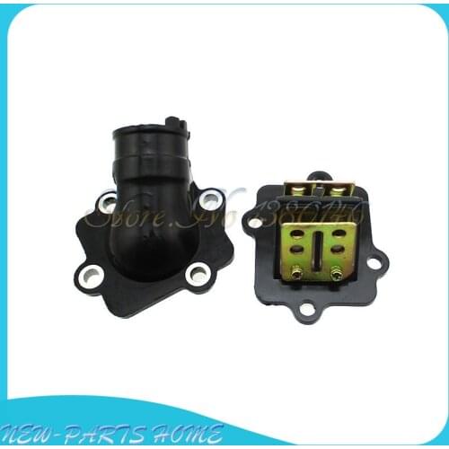 Reed Valve Assembly + Carburetor Intake Manifold For 50cc JOG 50 MINARELLI YAMAHA 2-STROKE Scooter