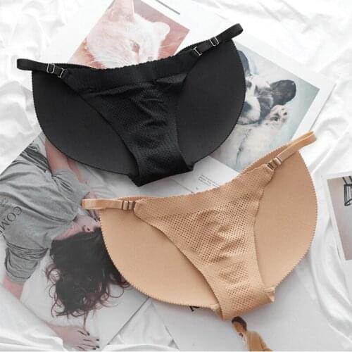 Fake Butt Pad Ladies Briefs Tummy Control Hip Push Up Briefs Female Butt Lift Pants Invisible Large Size Padded Shaping Panties