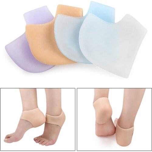 1Pair Soft Gel Silicone Heel Protectors Socks Pedicure Moisturizing Feet Pain Relief Heels Foot Health Care