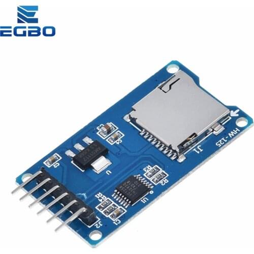 1PCS egbo Micro SD card mini TF card reader module SPI interfaces with level converter chip