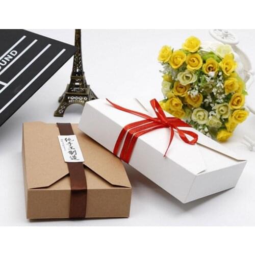 10PC 19.5*12.5*4cm Kraft Paper/White Gift Boxes Envelope Styled Presentation Invitation Box Cards For Wedding N3E9