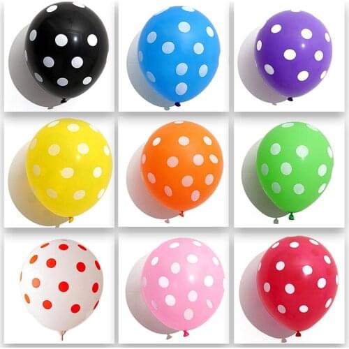 100pcs 12 inch lady beetle black red white latex dot latex polka dot balloons cartoon wedding birthday party globes helium deco