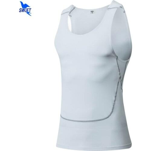 2020 Compression Sleeveless Running Shirts Elastic Mens Tank Tops Mens Breathable Skin Tights Vest Quick Dry Men Gym Sportswear
