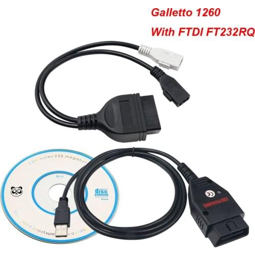 2021 Best Quality Galletto 1260 ECU Chip Tuning Tool EOBD Flasher ECU Flasher Green PCB FTDI FT232RQ Read&Write Free Ship